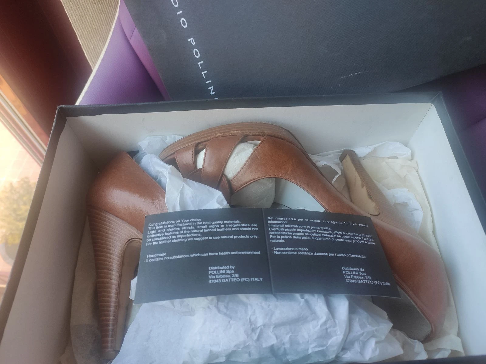 Italian Pollini leather peep toes – photo 7